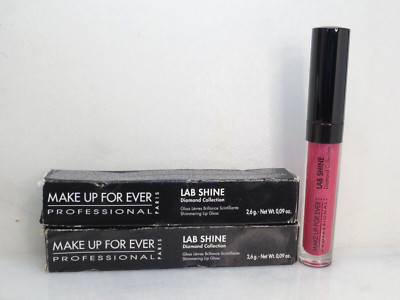 MAKE UP FOR EVER LAB SHINE DIAMOND COLLECTION SHIMMERING LIP GLOSS D4 0.09OZ 2PC