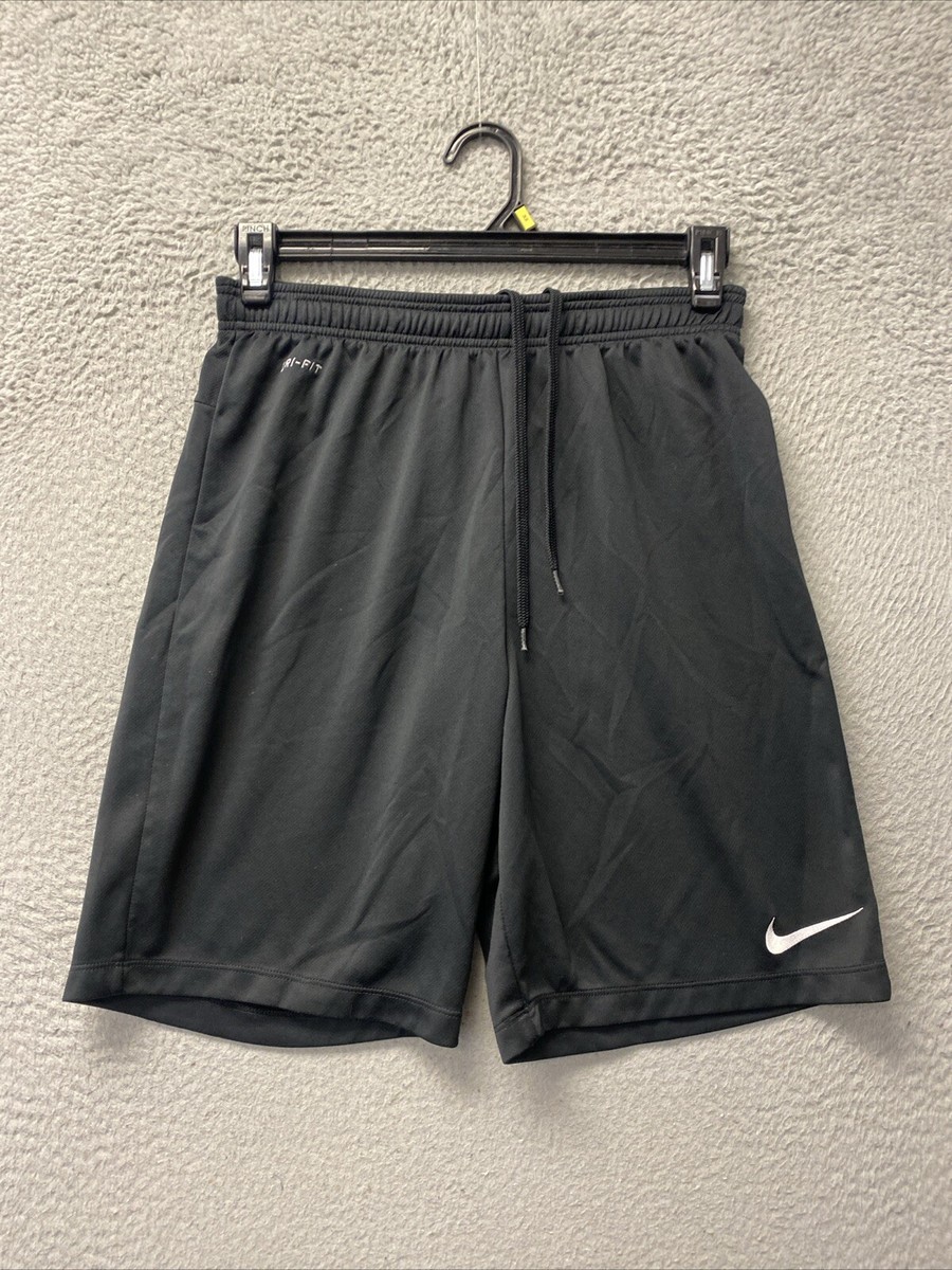 Nike Dri Fit Teens Shorts Large L 28W Black Basketball Polyester /117-10