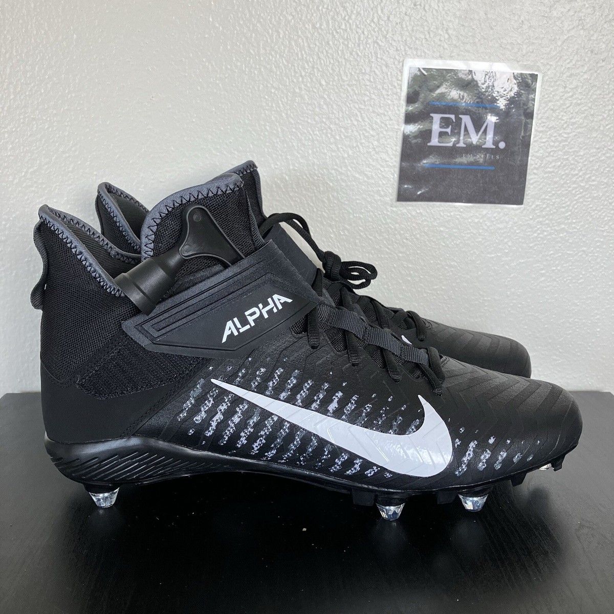 Nike Alpha Menace Pro 2 D Football Cleats Black White CK4277