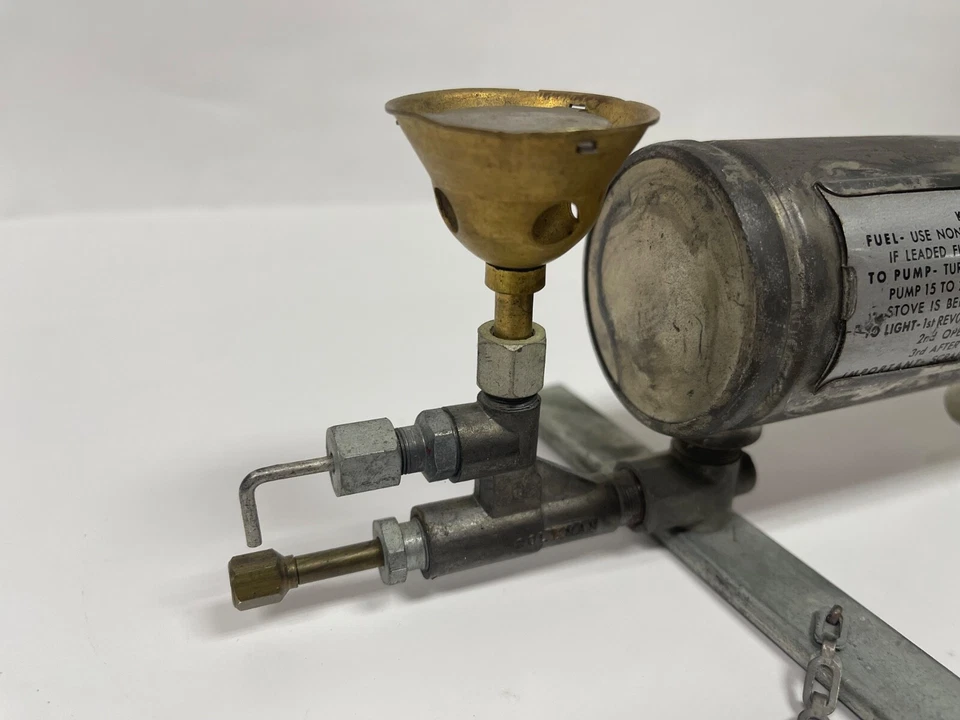 Vintage World War II Single Burner Military Medical Gas Stove Coleman Model 527 - Image 3 of 4