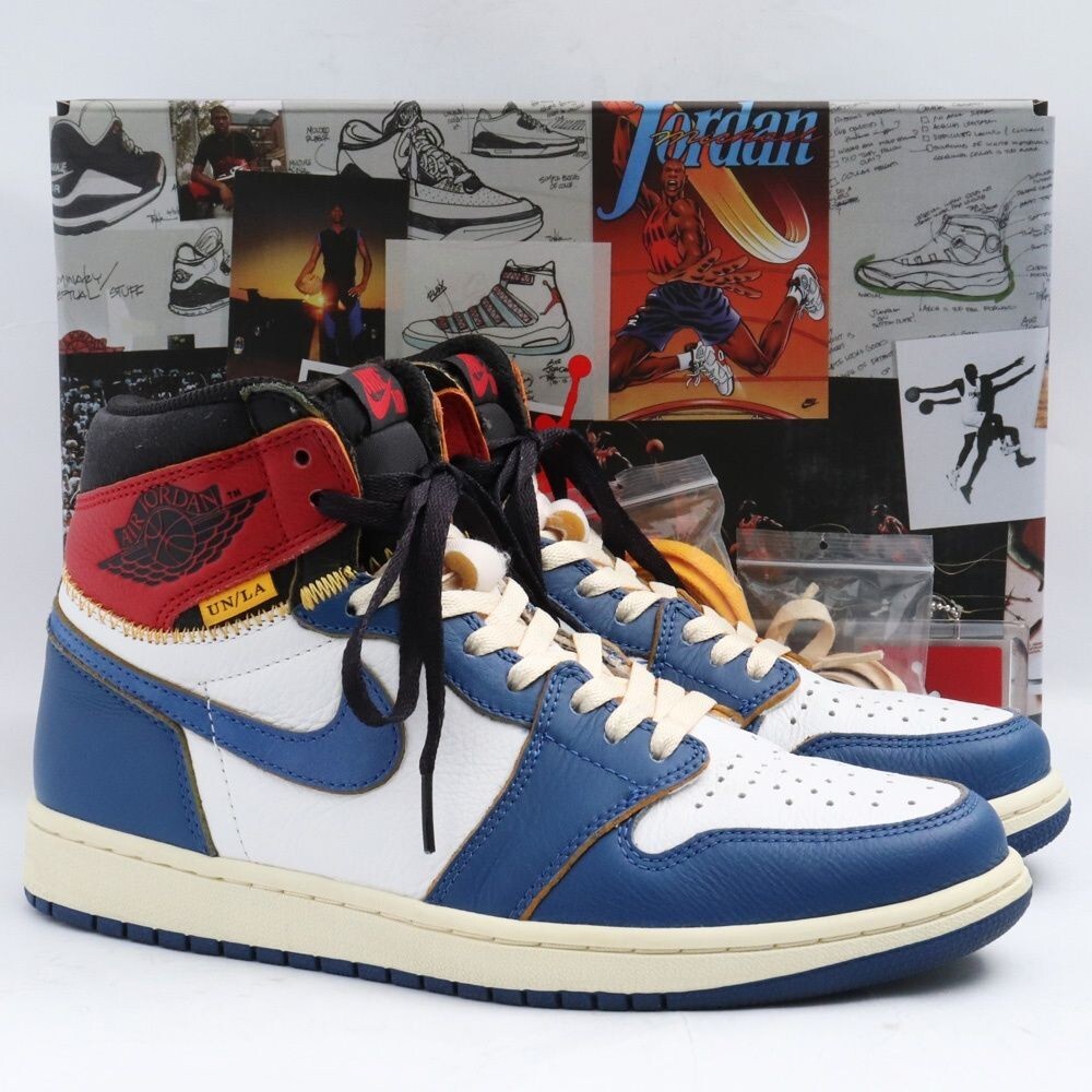 Nike Jordan 1 Retro High x Union LA Blue BV1300-146 Size US8.5 