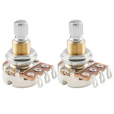 Musiclily Pro 2 Pieces Brass Thread Mini Metric A1 Meg Audio Taper Potentiometer