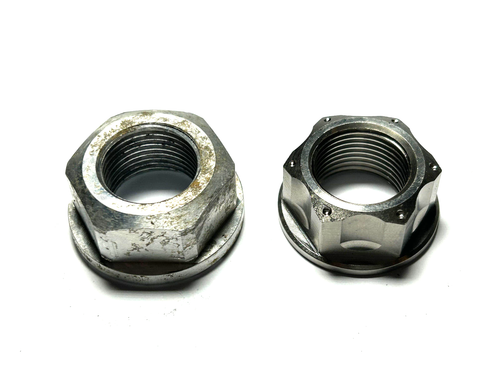 HUSQVARNA 85 TC 2021-2025 REAR AXLE SPINDLE FLANGED NUT TITANIUM M20 NO RUST - Picture 15 of 21