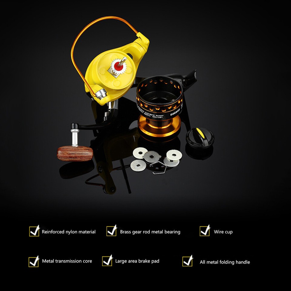 HD10006000 Trolling Fishing Reel Bearing Fishing Wheel Carp Fishing