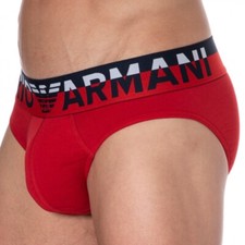EMPORIO ARMANI EA MEGA LOGO Waistband Cotton Blend Brief Underwear New