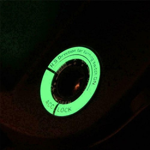 LED Luminous Car Ignition Key Hole Ring Coil Decor Sticker Holden Ford Toyota - Picture 6 of 10