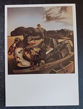 postcard art Dali Autumnal Cannibalism surrealism painting unposted