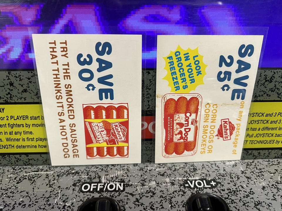 Coupon Card Lot of 2 Vintage 1980s Kahn’s Hot Dogs Corn Dogs Sausage