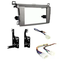 95-8242G Double Din Radio Install Dash Kit & Wires for RAV4, Car Stereo Mount