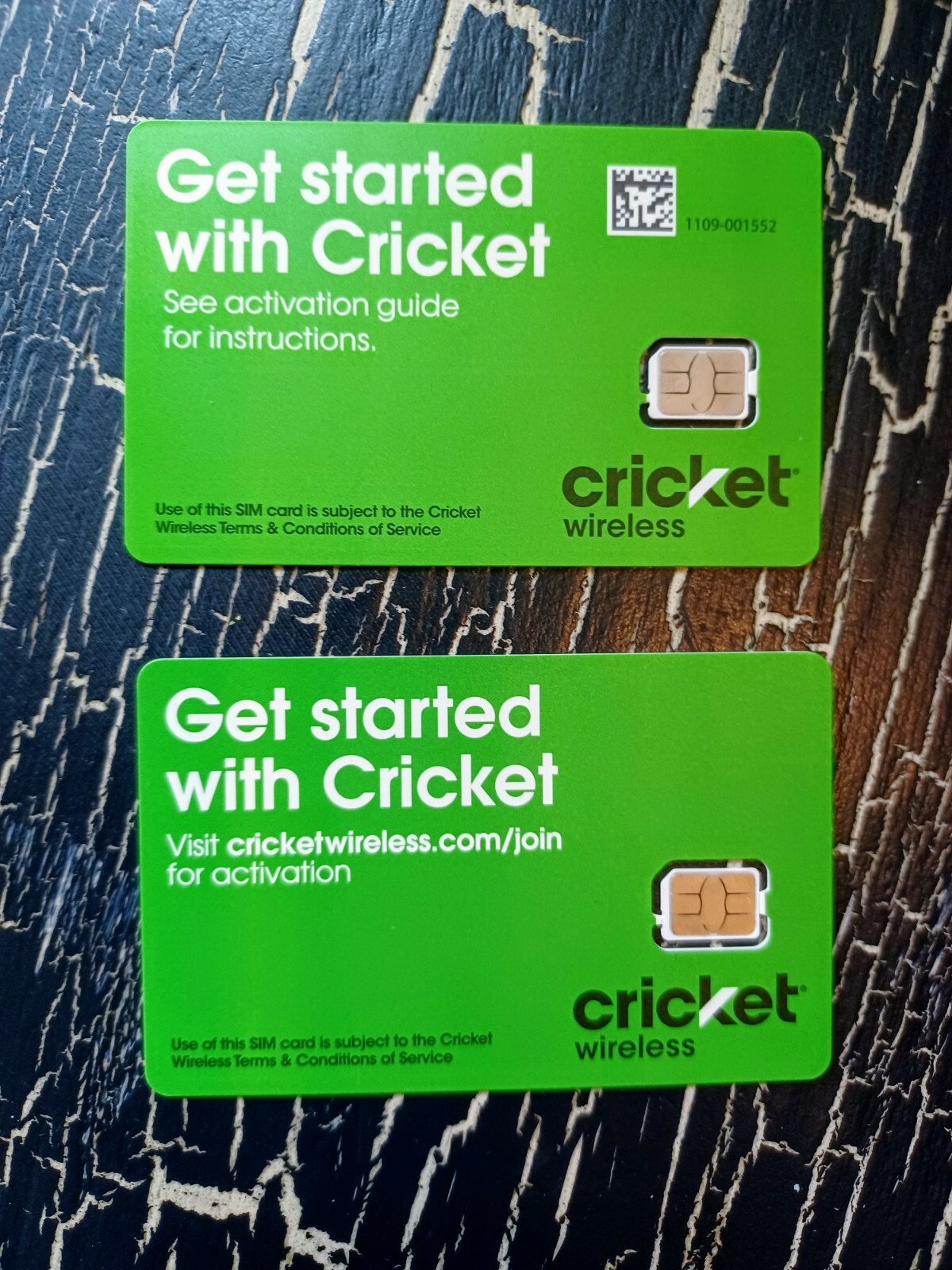 2 CRICKET WIRELESS NANO SIM Cards &bull; GSM 4G-LTE & 5G &bull; NEW & NEWEST VERSION CARDS