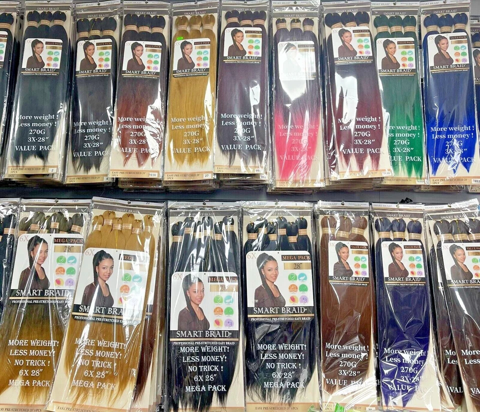 SMART BRAID 3X, 6X & 10X 28" Pre-Stretched/Pre-Pulled Easy Braid Hair