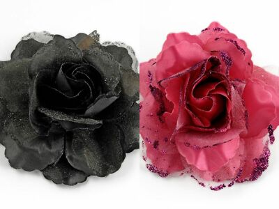 Kostüm Accessoires Blume Blüte Rose m Clips Spanierin Flamenco Hippie 