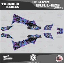 Graphics Kit for Kayo ATV AU125 or Bull125 All Years Thunder - CM