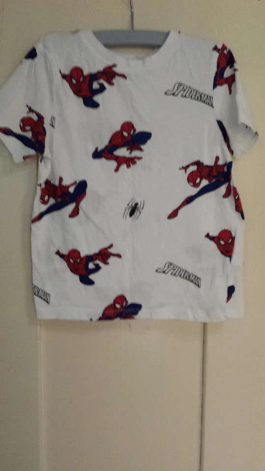 Jungen-Outfit 3-tlg., Jeans, 2 Spider-Man-T-Shirts, weiß + dkl.blau, Gr. 110 - Bild 4 von 4