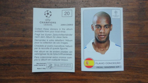 PANINI UEFA CHAMPIONS LEAGUE 2001 2002 1 STICKER TO CHOOSE SEE LIST!