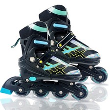 Adjustable Inline Skates for Boys Girls Ages 4-16, All 8 Wheels of Inline Rol...