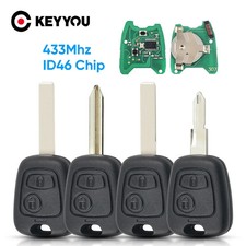 Keyyou 2 Buttons Remote Key Fob Controller For Peugeot 107 206 For Citroen C1 C3