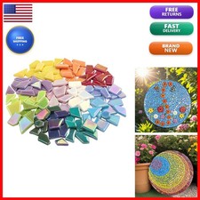 Youway Style Iridescent Glass Mosaic Tiles 200g Broken Pieces for Crafts DIY