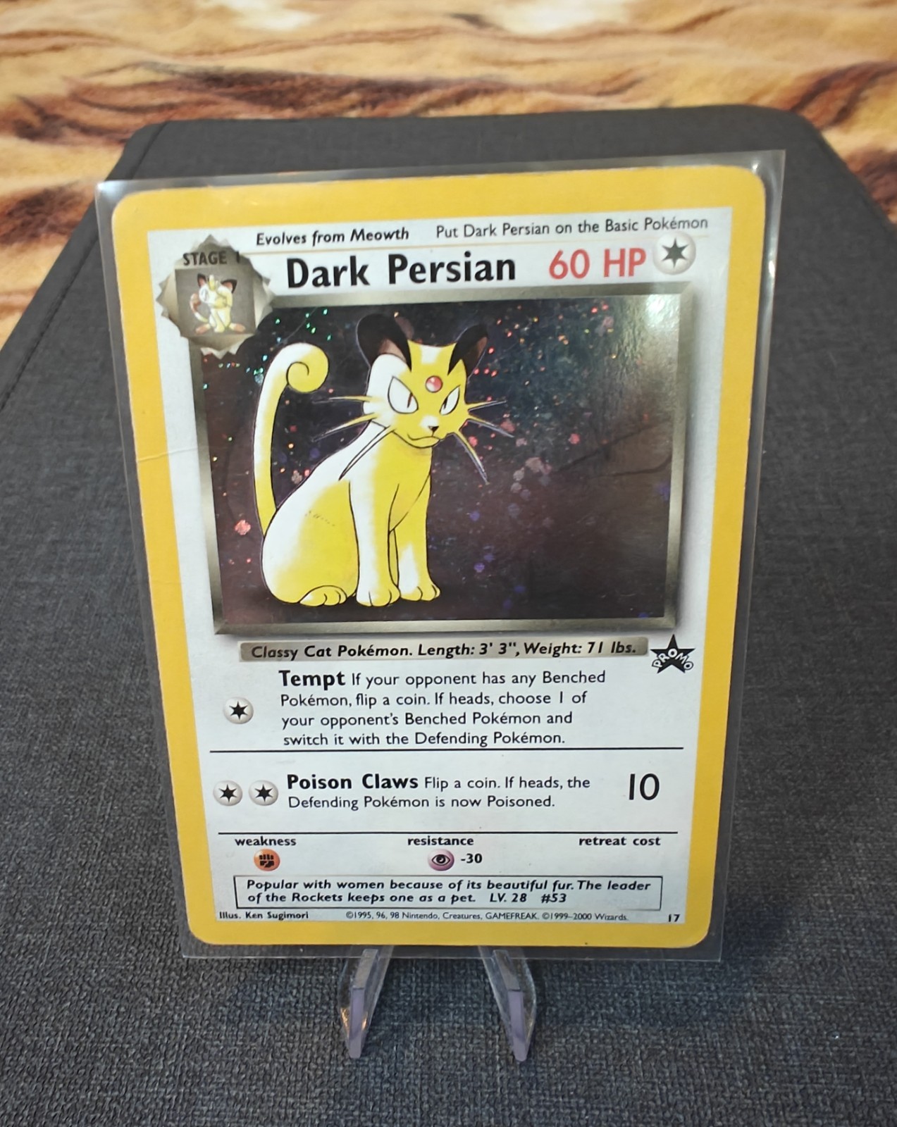 Dark Persian #17 WoTC Wizards Black Star Promo LP/MP Vintage Pokemon TCG 