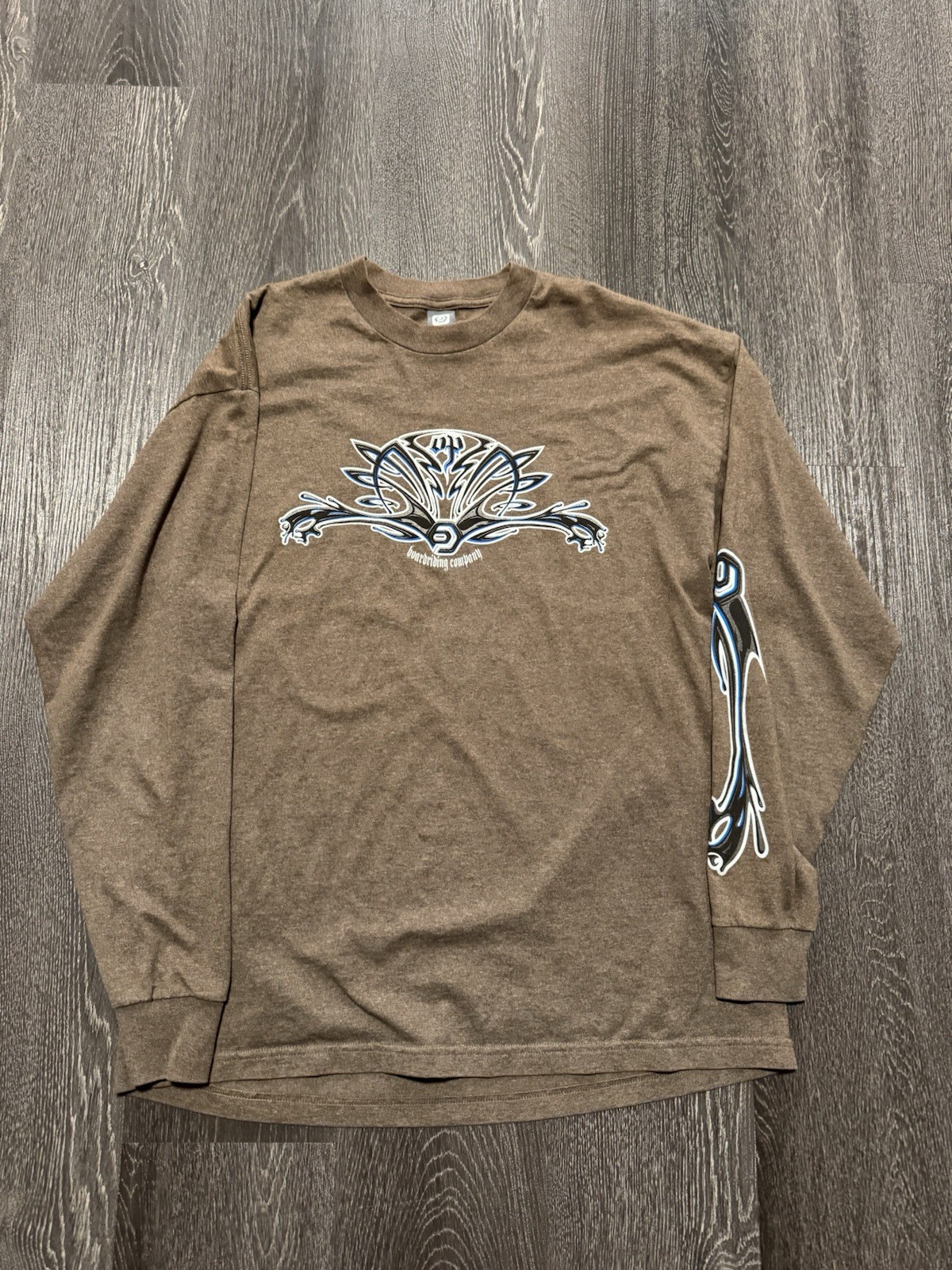 Brown OP 90s Surfing Company Long Sleeve Hits Tee Shirt Size XL RARE