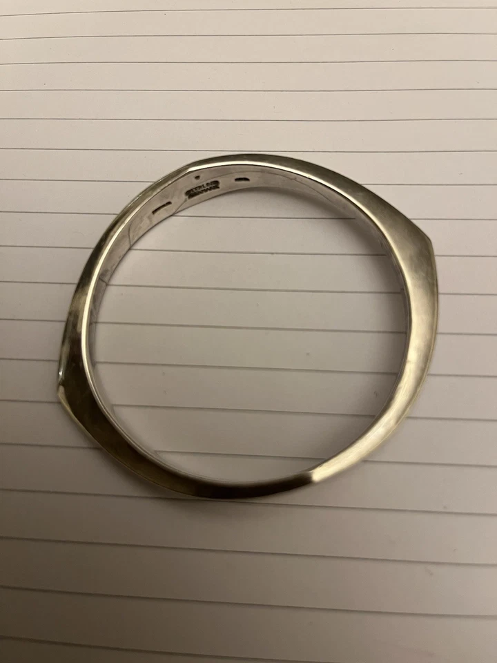 Denmark Sterling Silver Bangle Heavy Vintage Georg Jensen Style. - Image 3 of 4