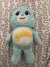 Care Bears Wish Bear 10" Light Blue w/ Shooting Star Belly (2021) Plushy Stuffed