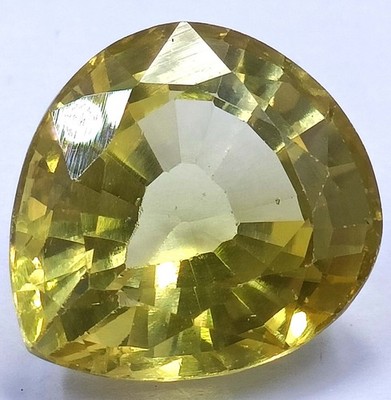Finest Quality 17 Ct Natural Yellow Sapphire Pear Shape IGL Gemstone 6MHM