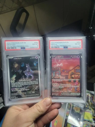 Pokemon 151 Mew 053 & Mewtwo 052 Promos Psa 8