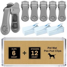 Lockable Pee Pad Clips, with Adhesive Tape, for Indoor Wall Pads Secured, Ext...