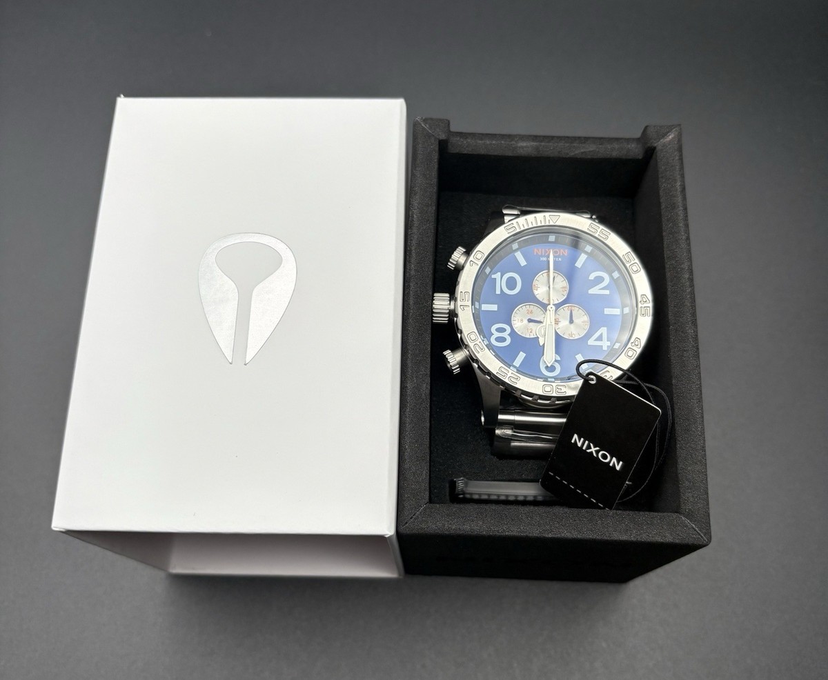 NIXON 51-30 CHRONO Blue Dial Stainless Steel Men's Watch A083-1258