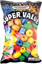 The Beadery Jumbo Assorted Shaped Plastic Beads 1lb-Opaque Multicolor