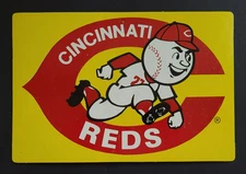 Vintage 1974 Fleer Big Signs MLB Cincinnati Reds Logo Cardboard Sign