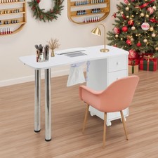 Manikürtisch Nageltisch Studiotisch mit Absaugung Schminktisch auf Metallbeine
