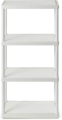 4 Shelf Fixed Height Solid Light Duty Storage Unit 12 X 24 X 48'' Organizer Syste