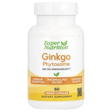 Ginkgo Phytosome, 360 mg, 60 Veggie Capsules