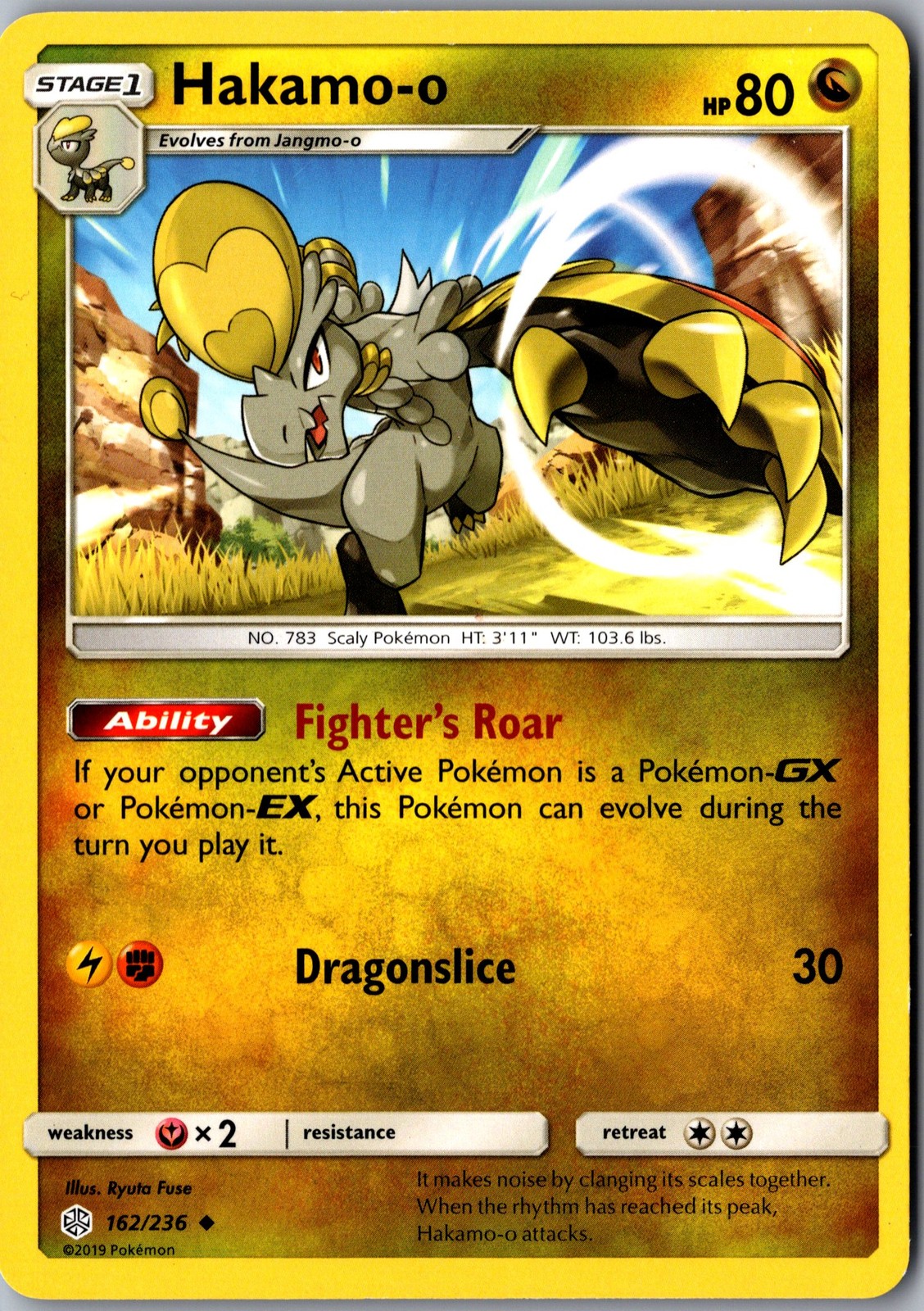 Hakamo-o 162/236 Uncommon Cosmic Eclipse Lightly Played Pokemon Card TCG Single