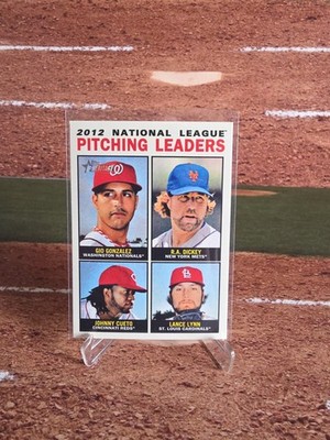 2013 Topps Heritage-Gio Gonzalez / R.A. Dickey / Johnny Cueto / Lance Lynn LL-#3