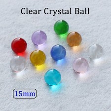15mm Clear Crystal Ball Colorful Balls Crafts Marbles Sphere Ornaments DIY