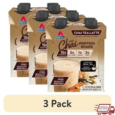 Keto Protein Shake Chai Tea Latte 15g Protein Low Sugar Low Carb 4 Pack New