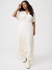 TORRID Gauze Maxi Dress Whisper White Off White NWT New 4X