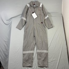Red Wing Coveralls Mens 50R Gray FR Flame Resistant Reflective CAT 2 NFPA 2112
