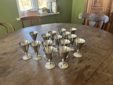 WMF Eisbecher, Vintage, Edelstahl/Chromargan, 50er/60ger Jahre, 15 St&uuml;ck