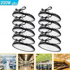 10 Pack 200W Led UFO High Bay Light Shop Factory Commercial Warehouse Industrial