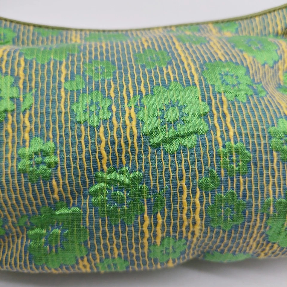 Elliott Lucca Handbag Green Floral Metal Beaded strap Read - Image 4 of 4