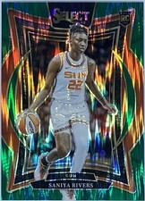 Saniya Rivers Green Flash Prizm Concourse 2025 Select WNBA #52 Sun Rookie RC