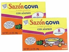 Goya Sazon Con Azafran - 1.41 oz (2 packs)