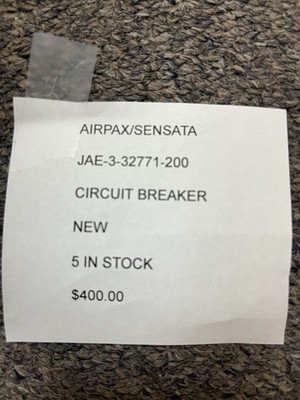 Airpax/Sensata Circuit Breaker 200A 3-Pole P/N JAE-3-32771-200