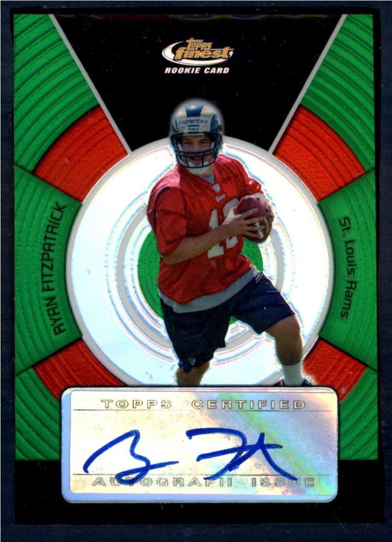 2005 Topps Finest Refractors Green #NNO Ryan Fitzpatrick NM-MT Auto 73 ID:289923