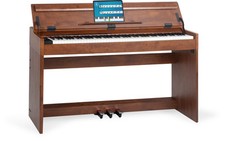 88 Tasten Digital Piano Klavier Hammer gewichtet Keyboard 3 Pedale Nussbaum matt