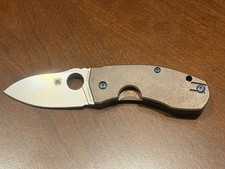 🕷️Spyderco🕷️Techno Pin C158TIP - Patina Scales W/Blue Anodized Screws